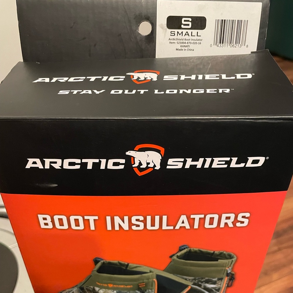 Arctic Shield boot insulators. These go over your shoes/boots for cold weather.